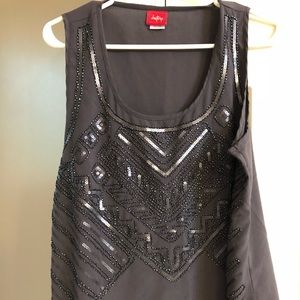 Grey sequin top